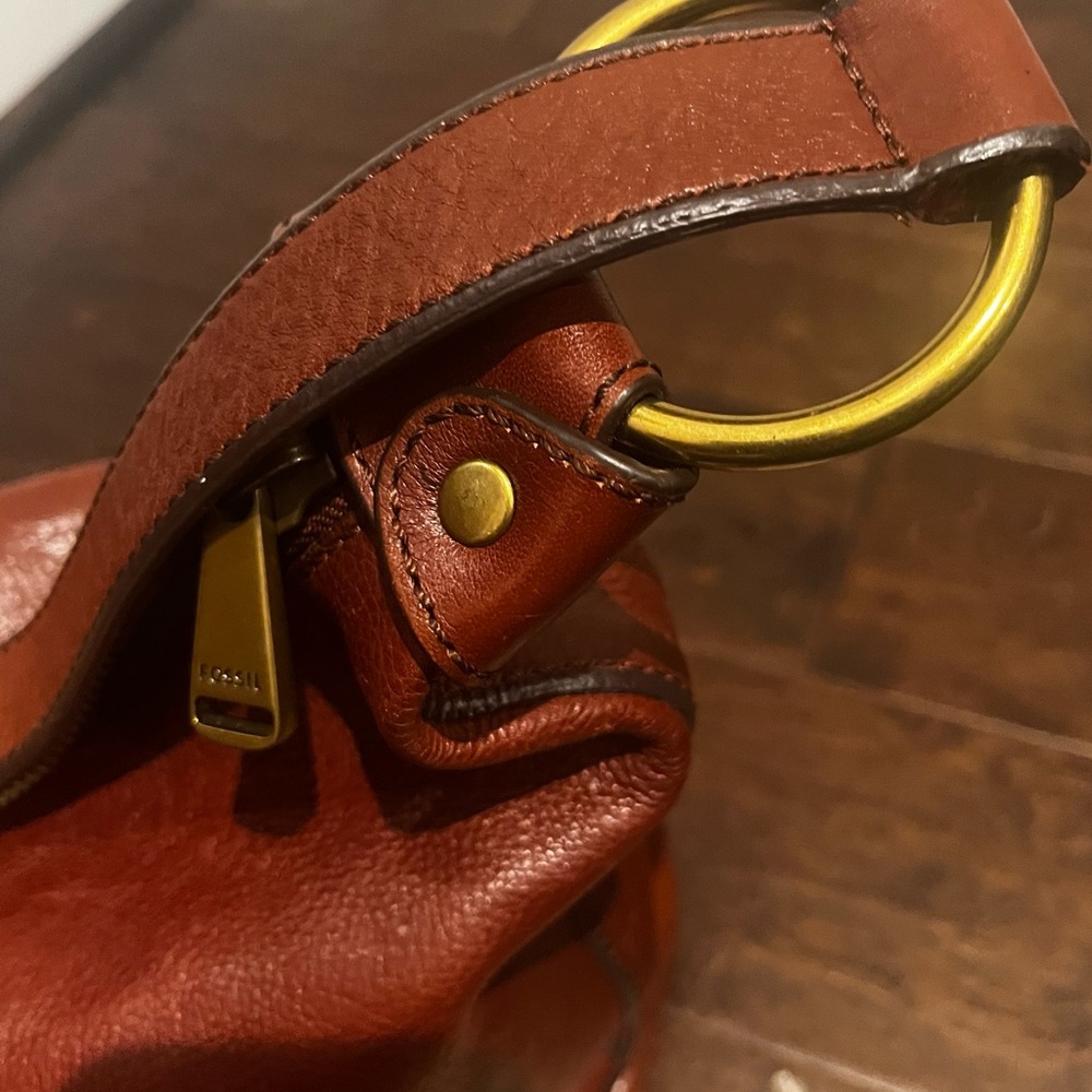 Vintage Fossil Maddox Brown Bucket Shoulder Bag - Picture 13 of 15